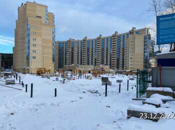 фото строительства жк Малая Охта Декабрь 2022