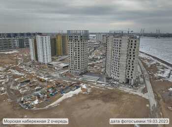 жилой комплекс Морская набережная ход строительства - Март 2023