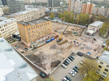 фото строительства жк Level Бауманская Апрель 2023