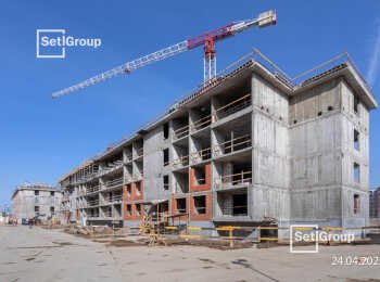жилой комплекс Дворцовый фасад ход строительства - Апрель 2023