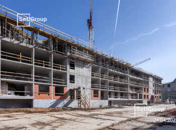 фото строительства жк Дворцовый фасад Апрель 2023