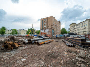 фото строительства жк Level Бауманская Май 2023