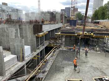 фото строительства жк Nametkin Tower Июнь 2023
