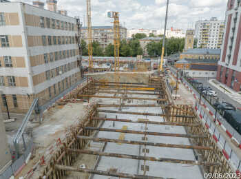 фото строительства жк Петровский парк II (РГ-Девелопмент) Июнь 2023