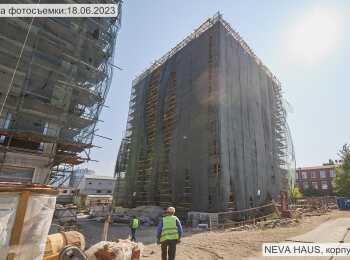 ЖК Neva Haus ход строительства - Июнь 2023