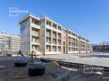 жилой комплекс Дворцовый фасад ход строительства - Июнь 2023
