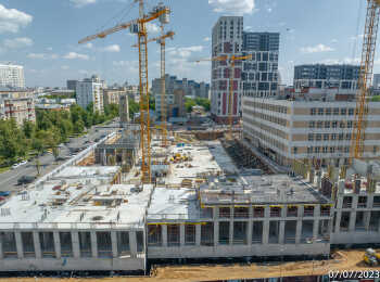 фото строительства жк Петровский парк II (РГ-Девелопмент) Июль 2023