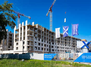 GloraX City Балтийская ход строительства на Июль 2023