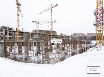 фото строительства жк Пригород Лесное Февраль 2024