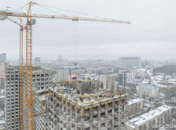 фото строительства жк Петровский парк II (РГ-Девелопмент) Февраль 2024