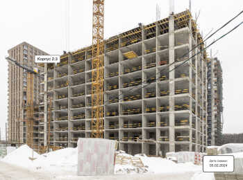 фото строительства жк Level Мичуринский Январь 2024