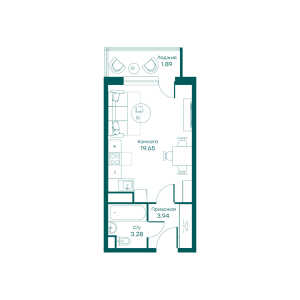 Планировка 1-комнатной квартиры в Равновесие