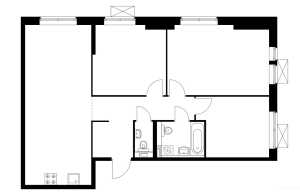 Планировка 3-комнатной квартиры в Второй Нагатинский