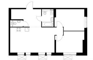 Планировка 2-комнатной квартиры в Второй Нагатинский