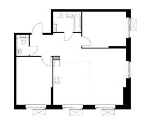 Планировка 2-комнатной квартиры в Кронштадтский 14