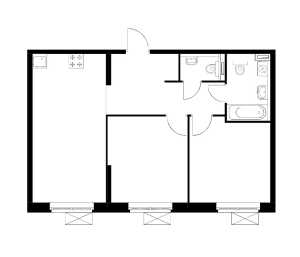 Планировка 3-комнатной квартиры в Кронштадтский 14