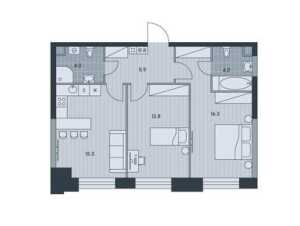 Планировка 3-комнатной квартиры в Ever