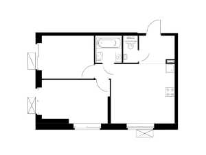 Планировка 2-комнатной квартиры в Перовское 2