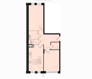Планировка 2-комнатной квартиры в Бристоль