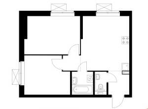 Планировка 2-комнатной квартиры в Мичуринский парк