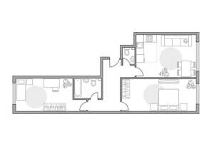 Планировка 2-комнатной квартиры в Тринити-2