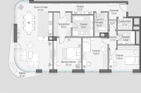 Планировка 3-комнатной квартиры в Лаврушинский