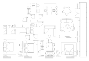 Планировка 3-комнатной квартиры в Lunar