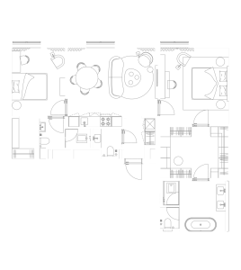 Планировка 2-комнатной квартиры в Lunar
