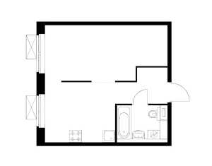 Планировка 1-комнатной квартиры в Кольская 8