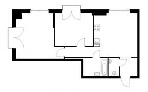 Планировка 2-комнатной квартиры в Барклая 6
