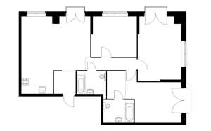 Планировка 3-комнатной квартиры в Барклая 6