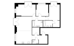 Планировка 4-комнатной квартиры в Барклая 6 - тип 1