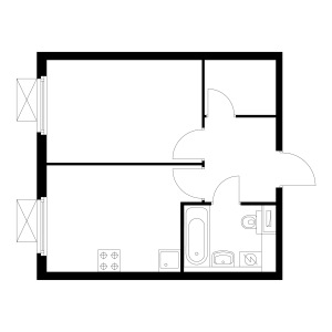 Планировка 1-комнатной квартиры в Лосиноостровский парк