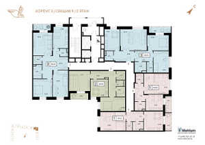 Планировка 3-комнатной квартиры в Преображенская площадь