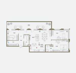 Планировка 4-комнатной квартиры в Wow - тип 1
