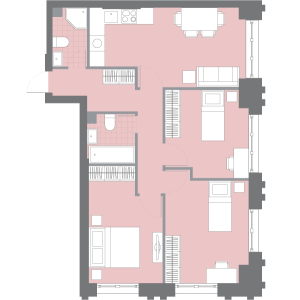 Планировка 3-комнатной квартиры в Дмитровское небо