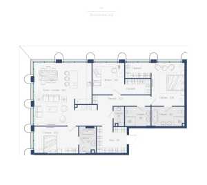 Планировка 4-комнатной квартиры в Мюр & Мерилиз - тип 1