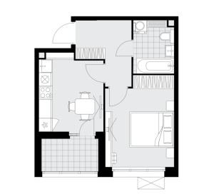 Планировка 2-комнатной квартиры в Деснаречье