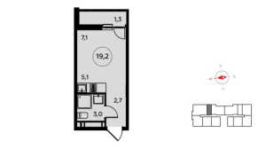Планировка 1-комнатной квартиры в Белые ночи