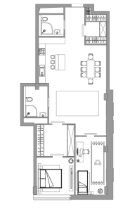 Планировка 1-комнатной квартиры в Loftec
