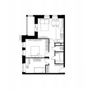 Планировка 3-комнатной квартиры в Лесобережный