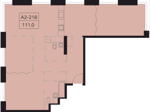 Планировка 4-комнатной квартиры в Level Амурская - тип 1