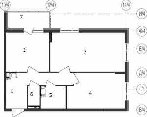 Планировка 2-комнатной квартиры в Десятка
