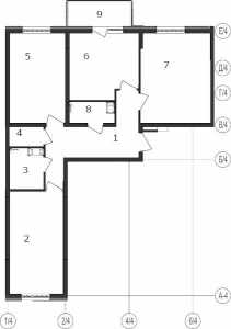 Планировка 3-комнатной квартиры в Десятка