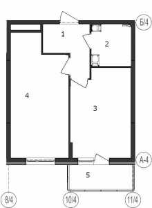 Планировка 1-комнатной квартиры в Десятка
