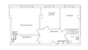 Планировка 3-комнатной квартиры в Резиденции Замоскворечье