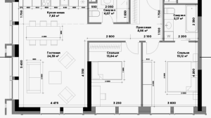 Планировка 2-комнатной квартиры в Правда