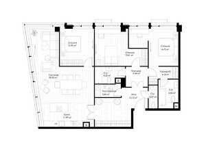 Планировка 3-комнатной квартиры в Story