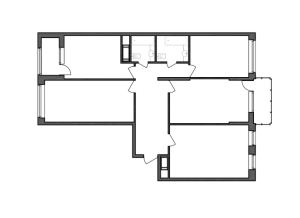 Планировка 4-комнатной квартиры в Гоголь Парк - тип 1
