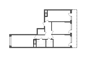 Планировка 3-комнатной квартиры в Гоголь Парк
